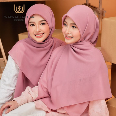 Wholesale Hot-selling Soft Premium Cotton Voile Veil Tudung Bawal Flowy Best Solid Colors Dyed Plain Muslim Women Shawl Hijab