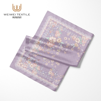 Premium Supplier Wholesale Headscarf Lady Floral Print Cotton Voile Smooth Feeling Polyester Square Floral Malaysian Women Hijab