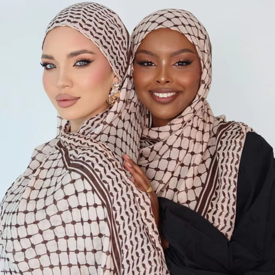 Wholesale New Middle East Muslim Women Keffiyeh Shemagh Palestine Printed Chiffon Hijab Scarf Shawls for Women