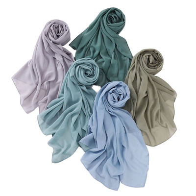 High Quality Moja Malaysian Korean Large Diamond Chiffon Hijab Muslim Ladies Opaque Arab Prayer Heavy Long Chiffon Scarf Shawl