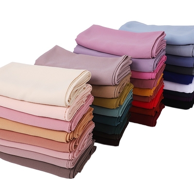 Wholesale Large 180x70 cm Style Plain Style Women Scarf Pearl Chiffon Hijab Shawl