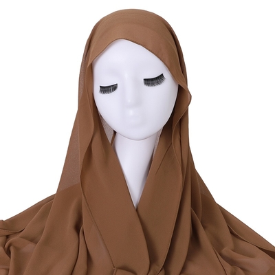 Ready to Ship High Quality Ethnic Summer Malaysian Muslim Women Hijab Long 180*70 Premium Georgette Pearl Chiffon Scarves Shawls