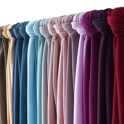 Wholesale Cheap Solid Plain Islamic Long Soft Headband Headscarf Summer Printed Muslim Diamond Chiffon Hijab Scarves