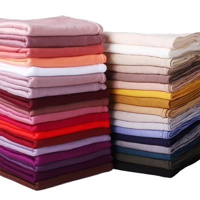 Customized Wholesale Solid Color Malaysian Headscarf Women Turban Scarf Pearl Chiffon Bubble Long Hijab