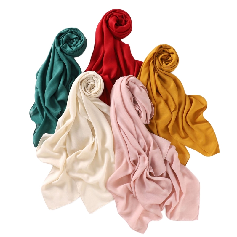 High Quality Moja Malaysian Korean Large Diamond Chiffon Hijab Muslim Ladies Opaque Arab Prayer Heavy Long Chiffon Scarf Shawl